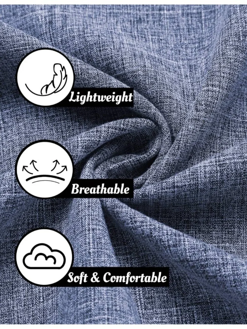 Mens Casual Button Down shirt is made of high quality cotton linen fabric. Featu